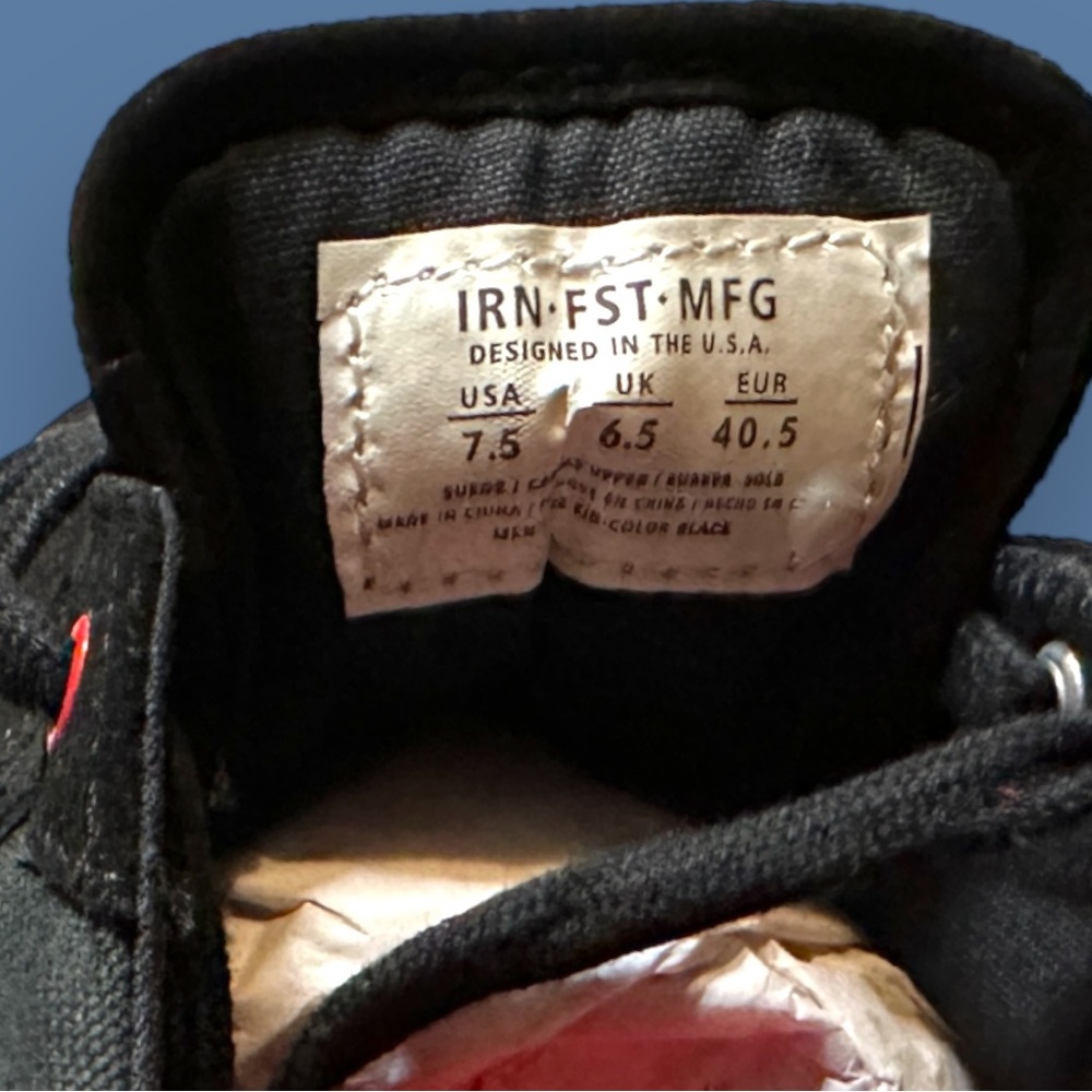 ๐HP!๐ NWOT (No Box) Iron Fist Black and Red Canvas Sneakers. Size 7.5 Menโs ๐ - Picture 7 of 8